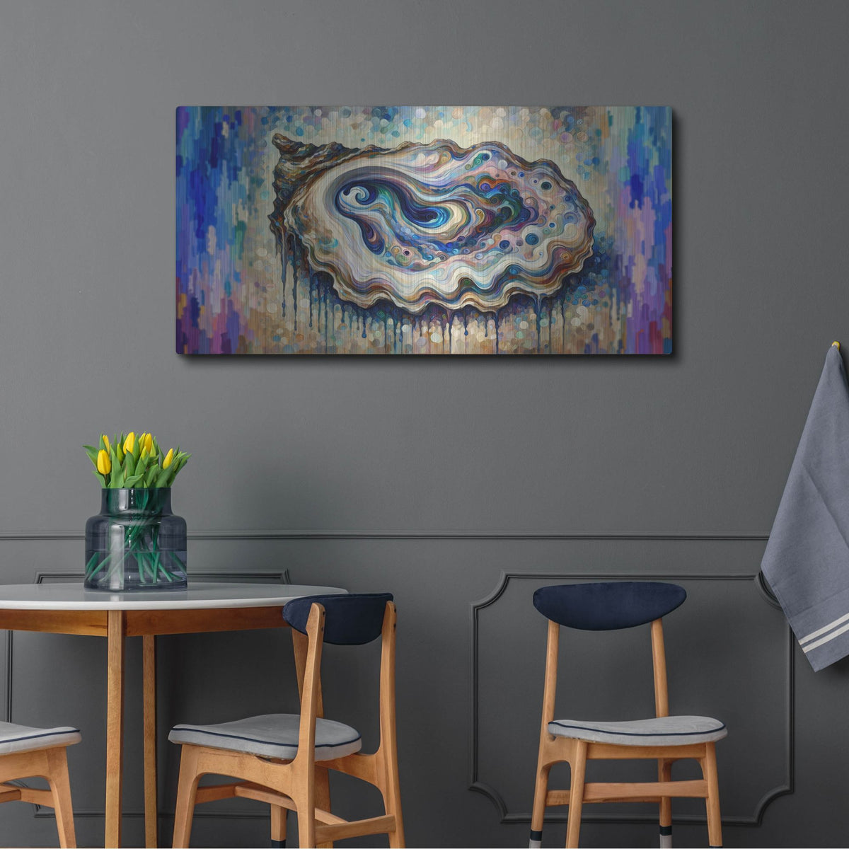 'Trippy Oyster' by Rich Monet Metal Wall Art