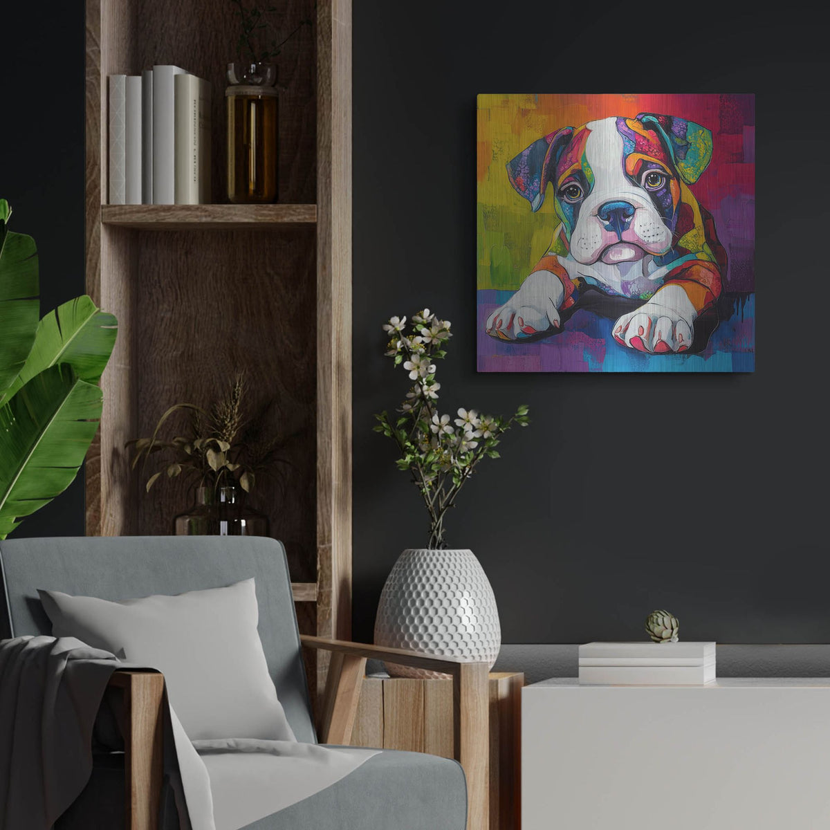'Woof American Bully' by Rich Monet Metal Wall Art