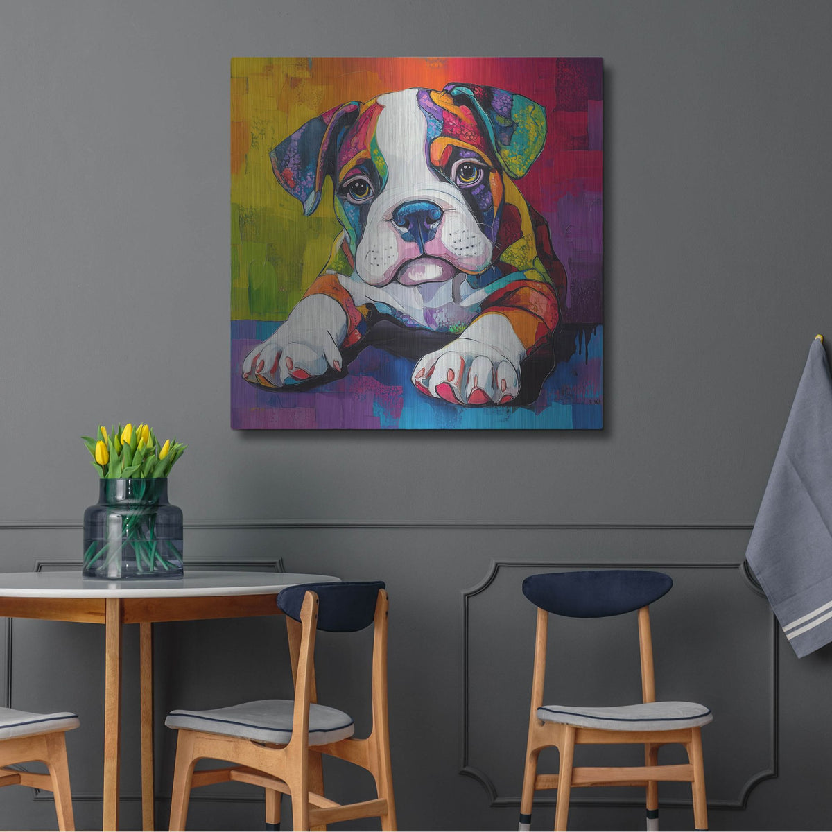 'Woof American Bully' by Rich Monet Metal Wall Art