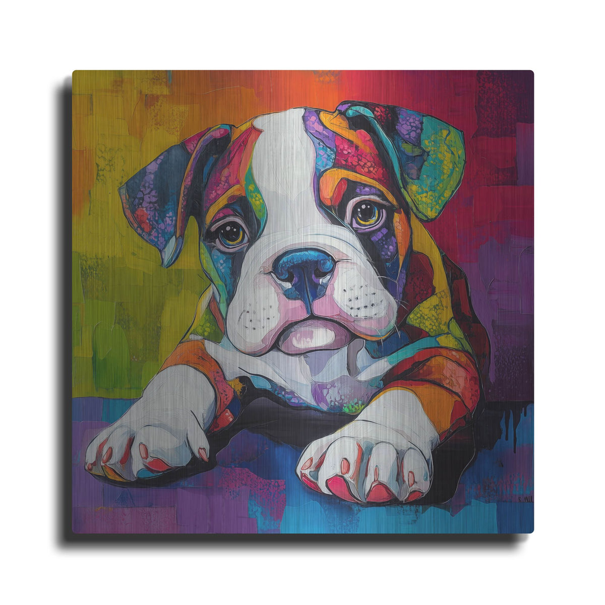 'Woof American Bully' by Rich Monet Metal Wall Art