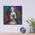 'Woof Basset Hound' by Rich Monet Metal Wall Art
