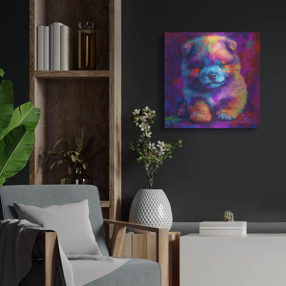 'Woof Chow Chow' by Rich Monet Metal Wall Art
