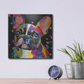 'Woof French Bulldog' by Rich Monet Metal Wall Art