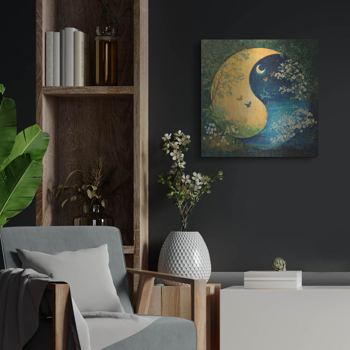 'Yin-yang' by Rich Monet Metal Wall Art