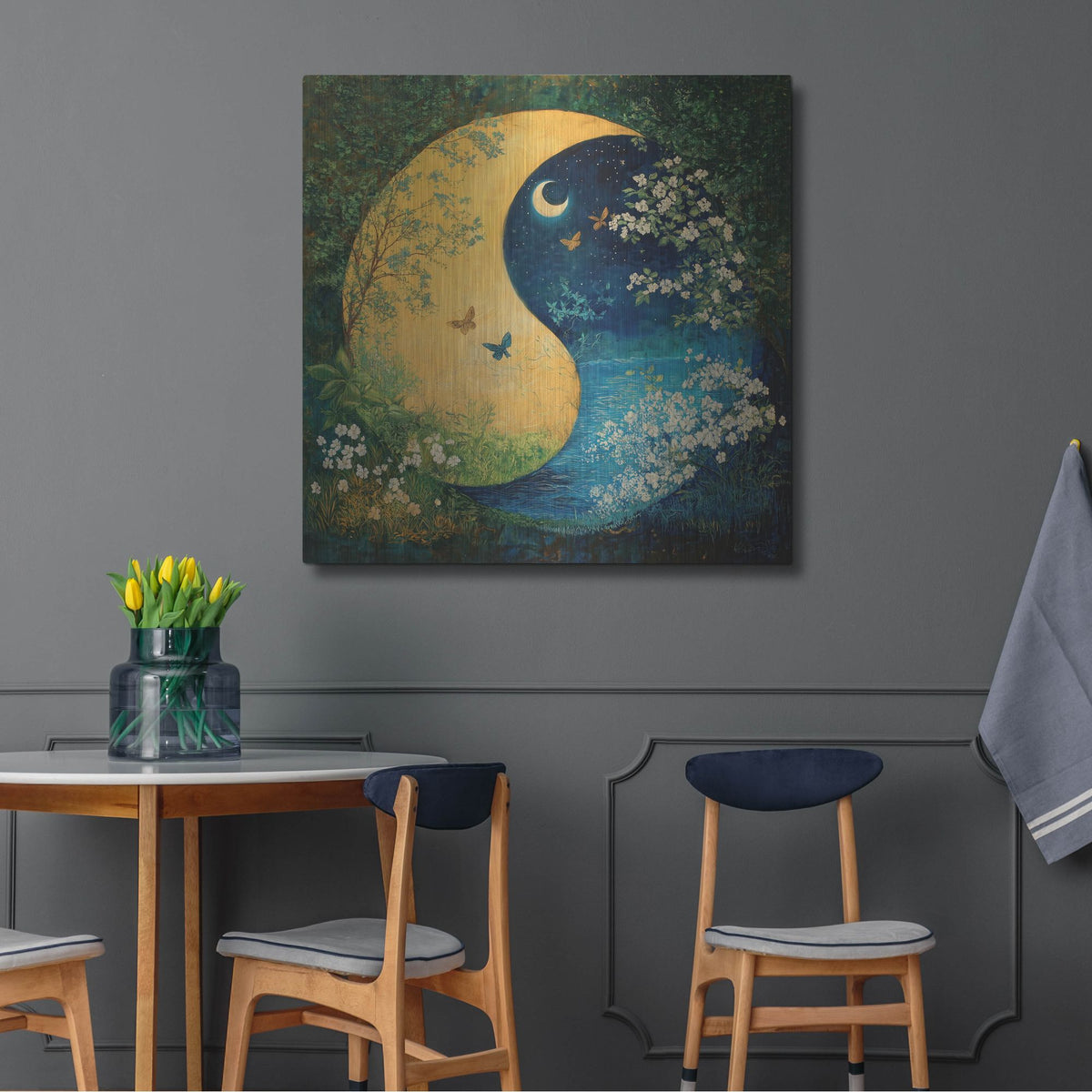 'Yin-yang' by Rich Monet Metal Wall Art