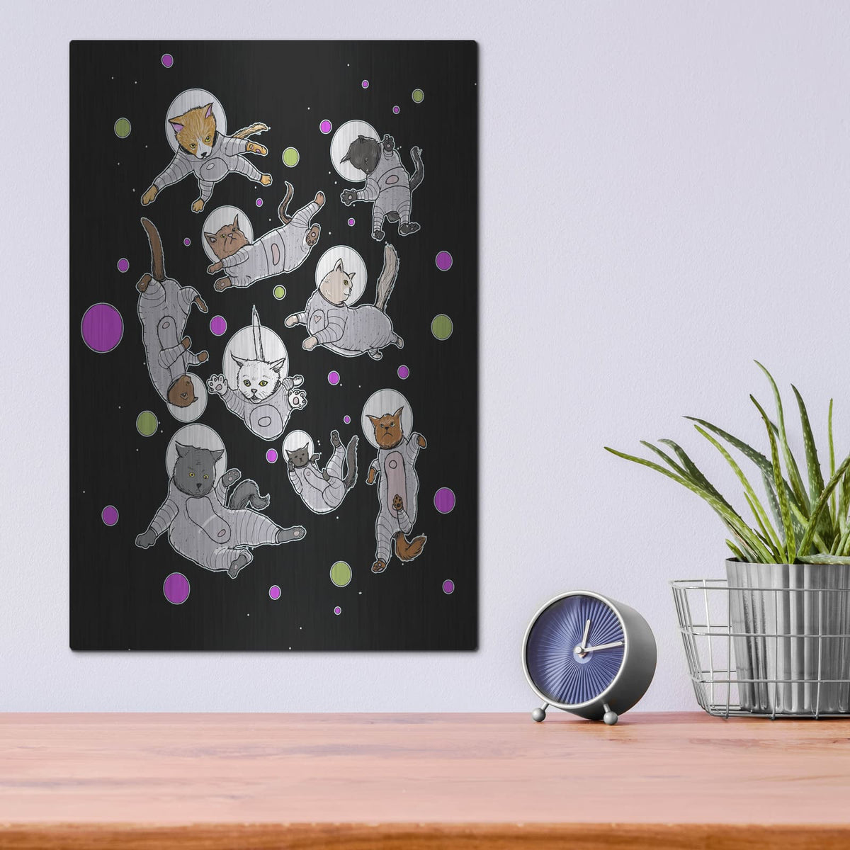 'Space Cats' by Craig Snodgrass – Metal Wall Art, 12x16 room view