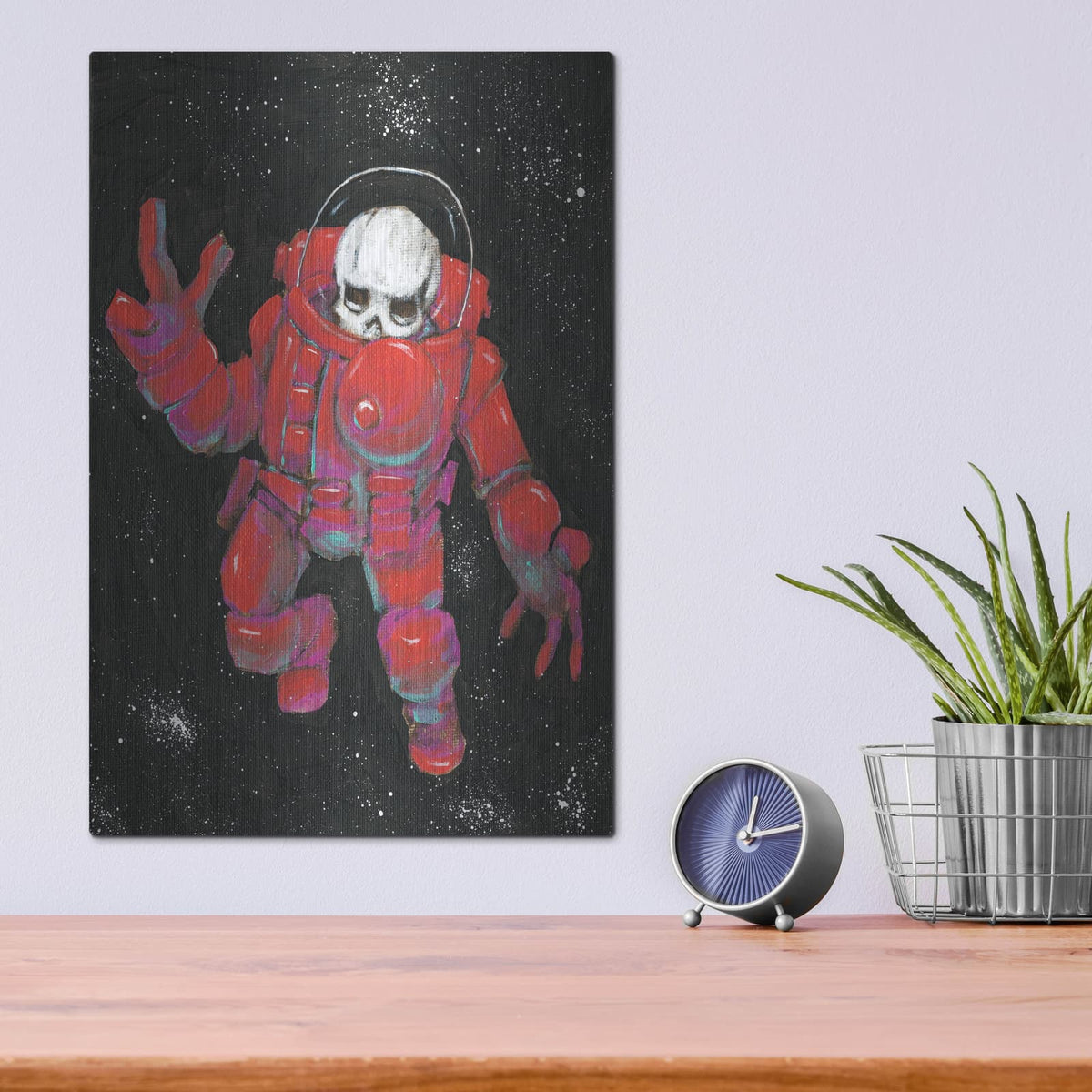 'Astro Skull' by Craig Snodgrass – Metal Wall Art, 12x16 room view