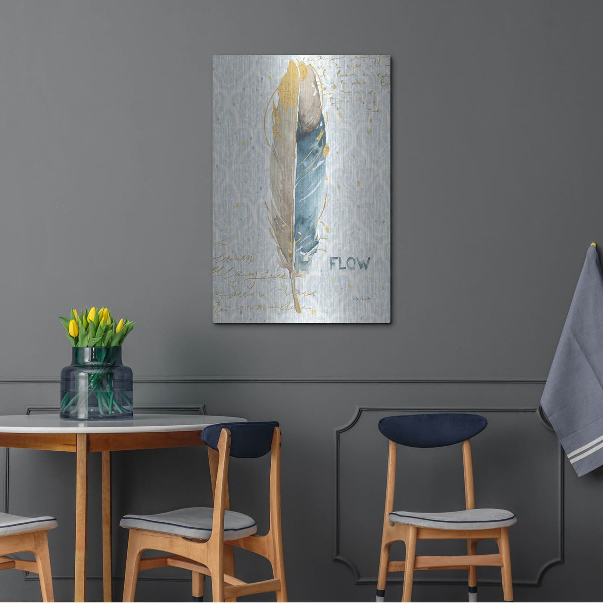 'Indigold XXI' by Lisa Audit – Metal Wall Art, 24x36 room view