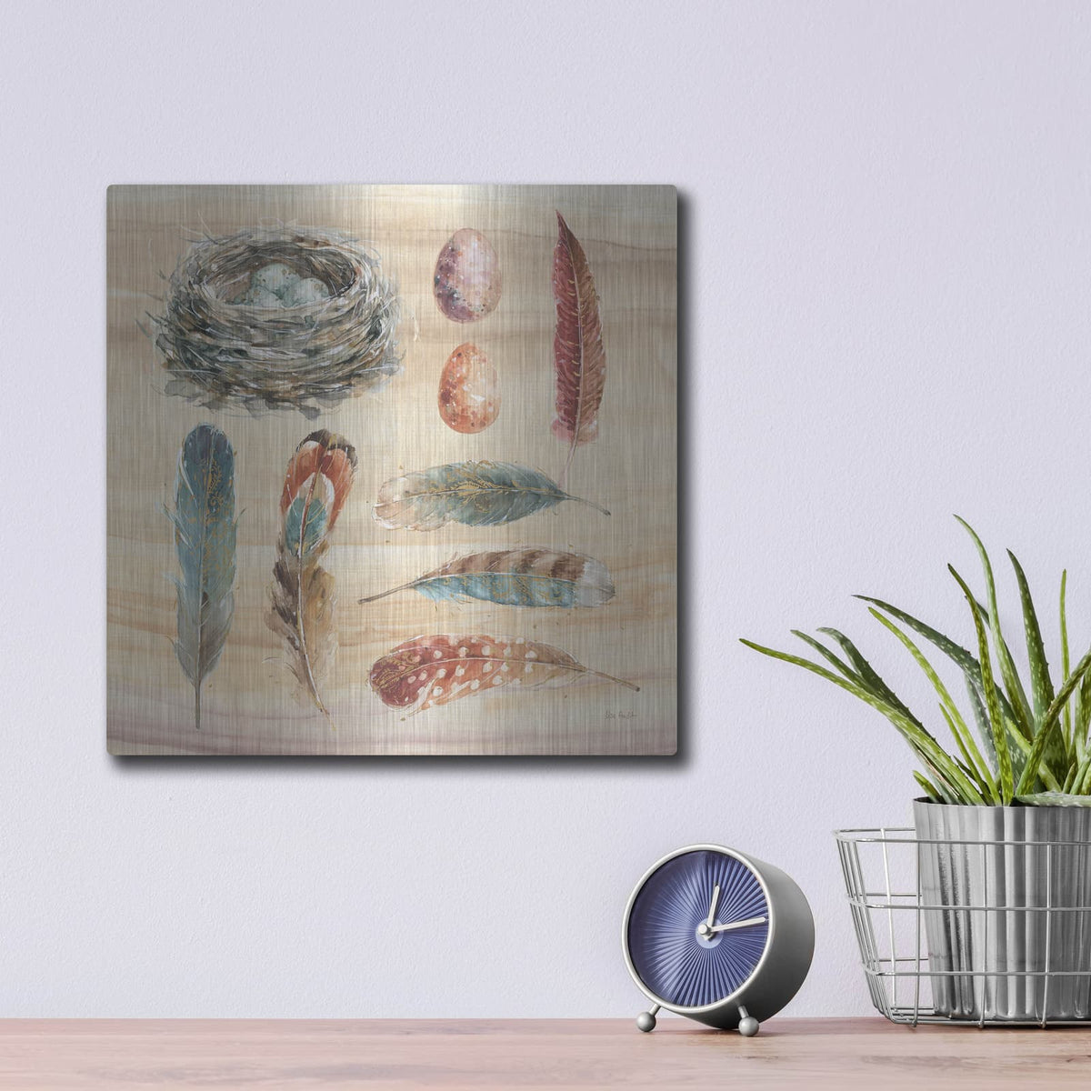 'Spiced Nature X' by Lisa Audit – Metal Wall Art, 12x12 room view
