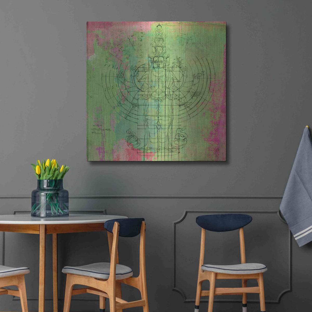 'Oneness' by Elena Ray – Metal Wall Art, 36x36 room view