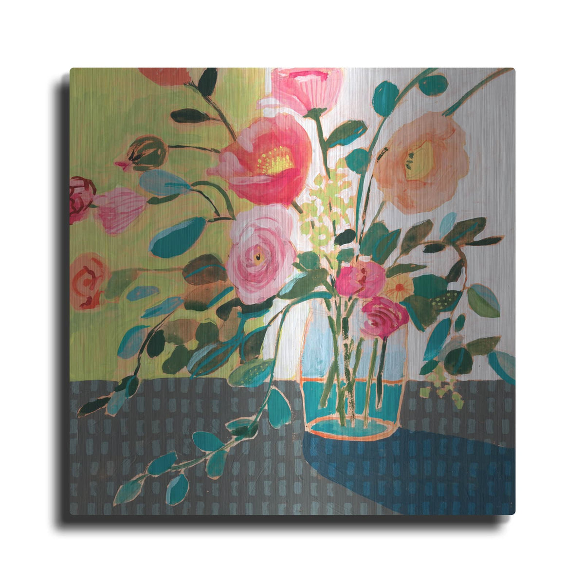 'Quirky Bouquet II' by Victoria Borges – Metal Wall Art