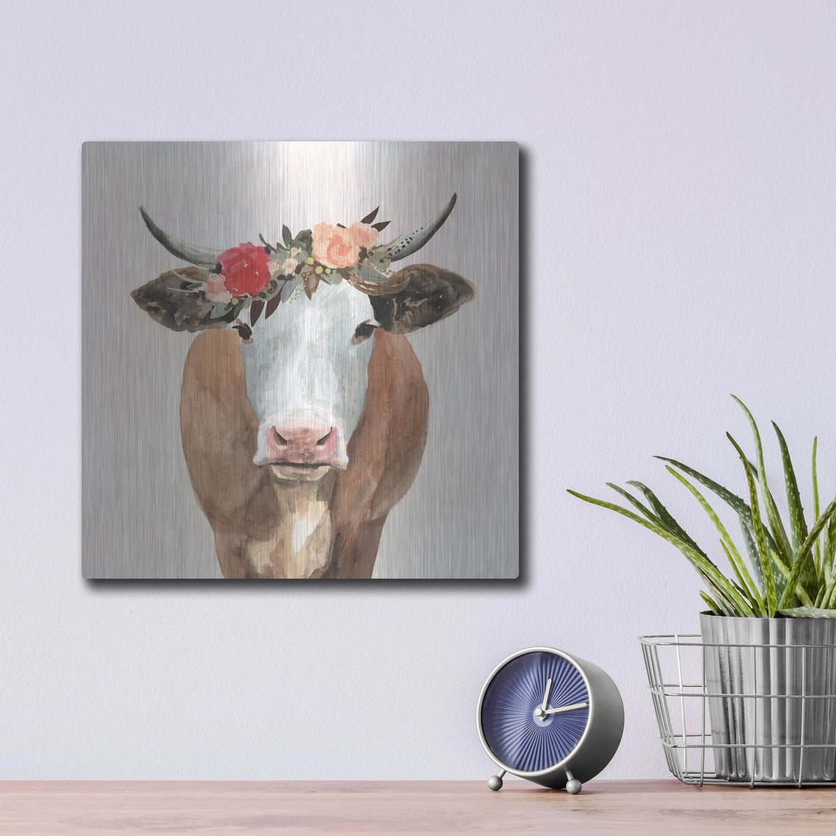 'Spring on the Farm II' by Victoria Borges – Metal Wall Art, 12x12 room view