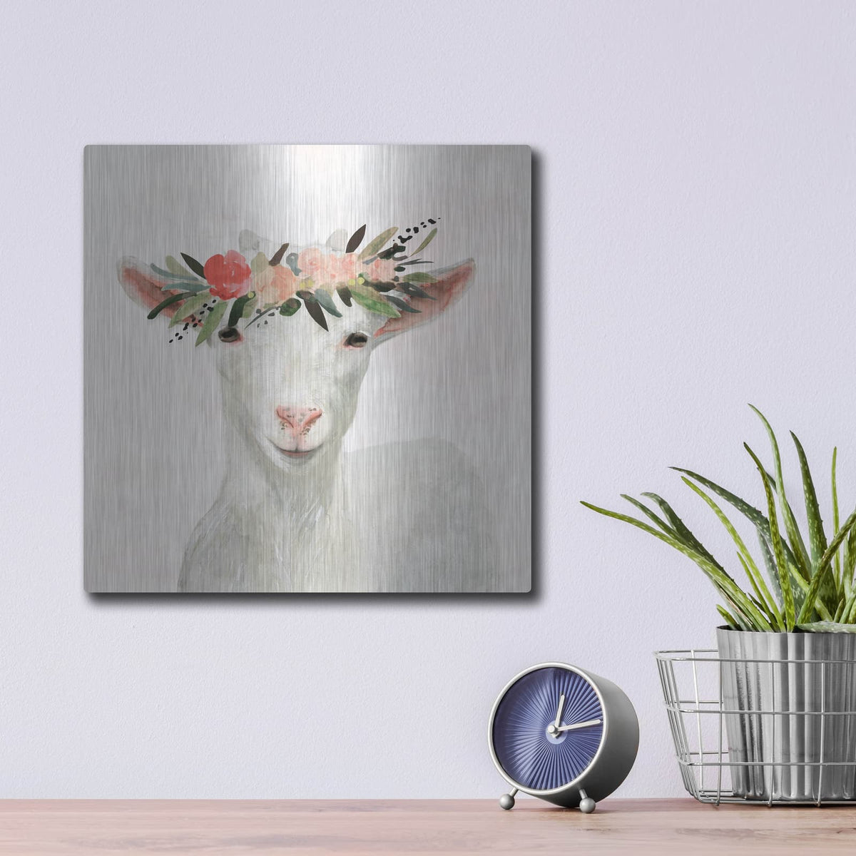 'Spring on the Farm III' by Victoria Borges – Metal Wall Art, 12x12 room view