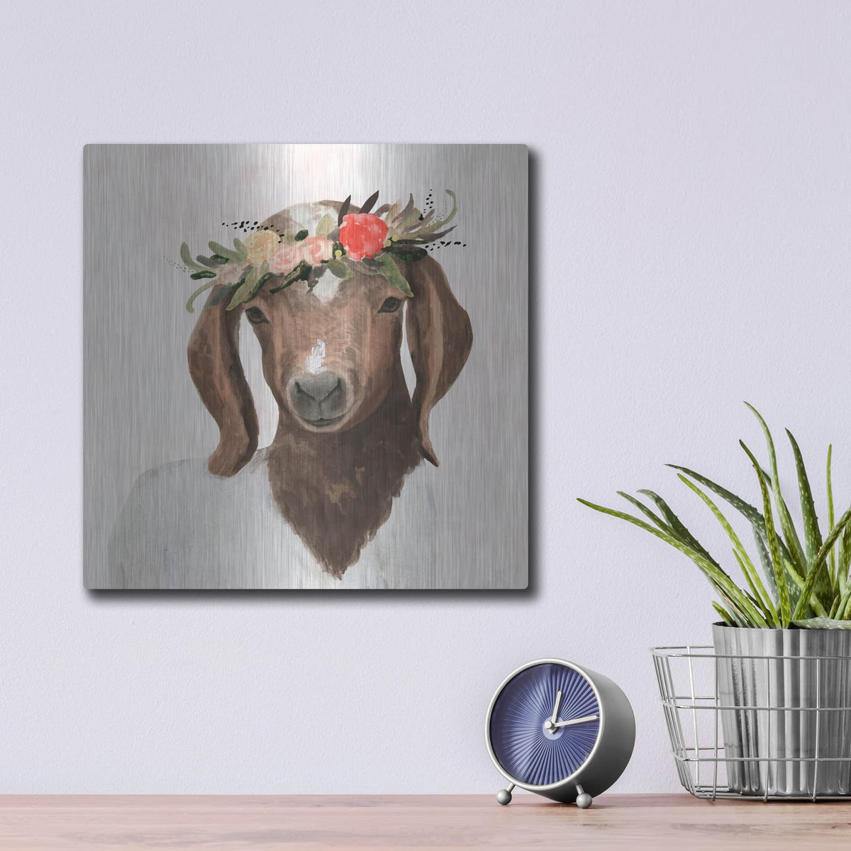 'Spring on the Farm IV' by Victoria Borges – Metal Wall Art, 12x12 room view