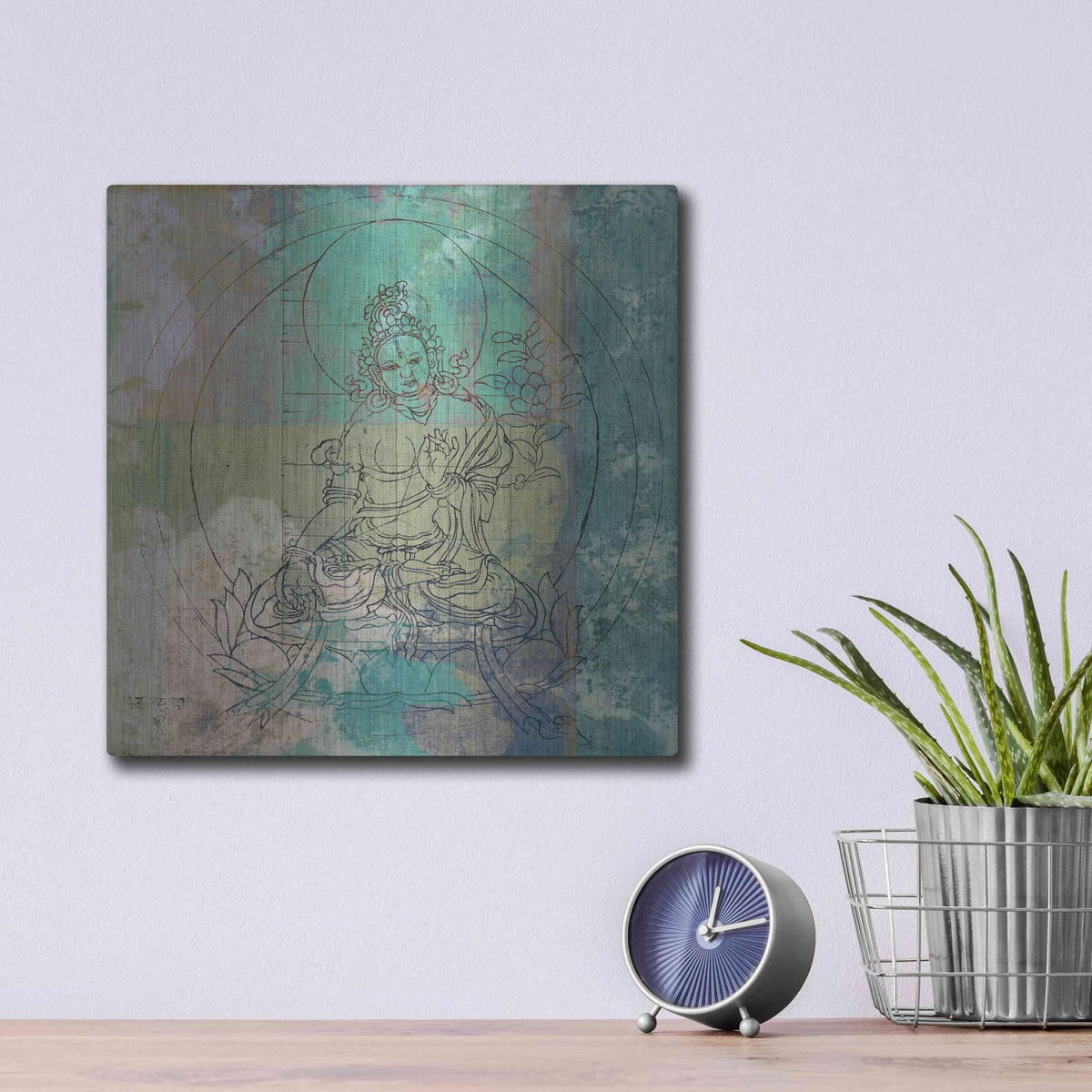'Samadhi' by Elena Ray – Metal Wall Art, 12x12 room view
