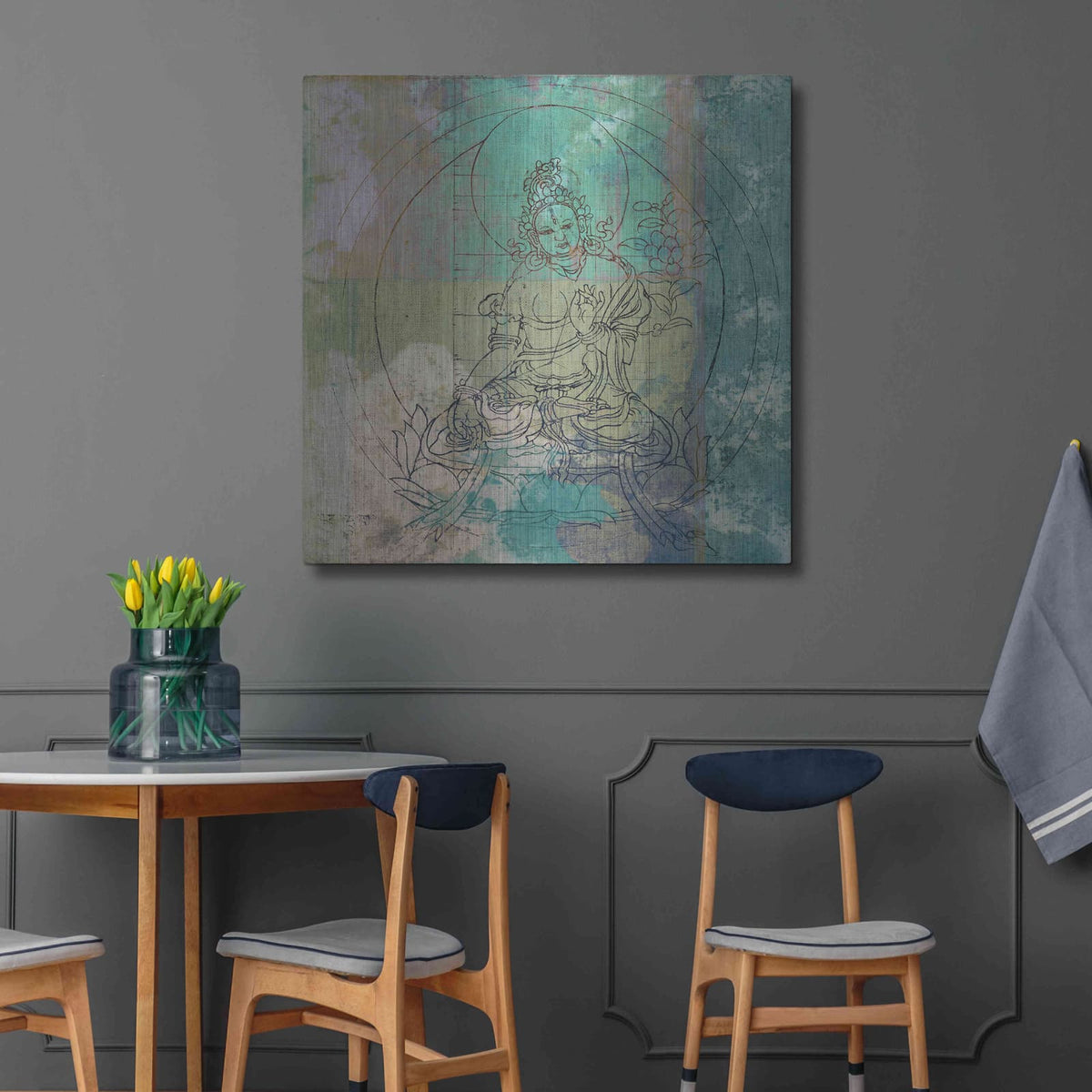 'Samadhi' by Elena Ray – Metal Wall Art, 36x36 room view