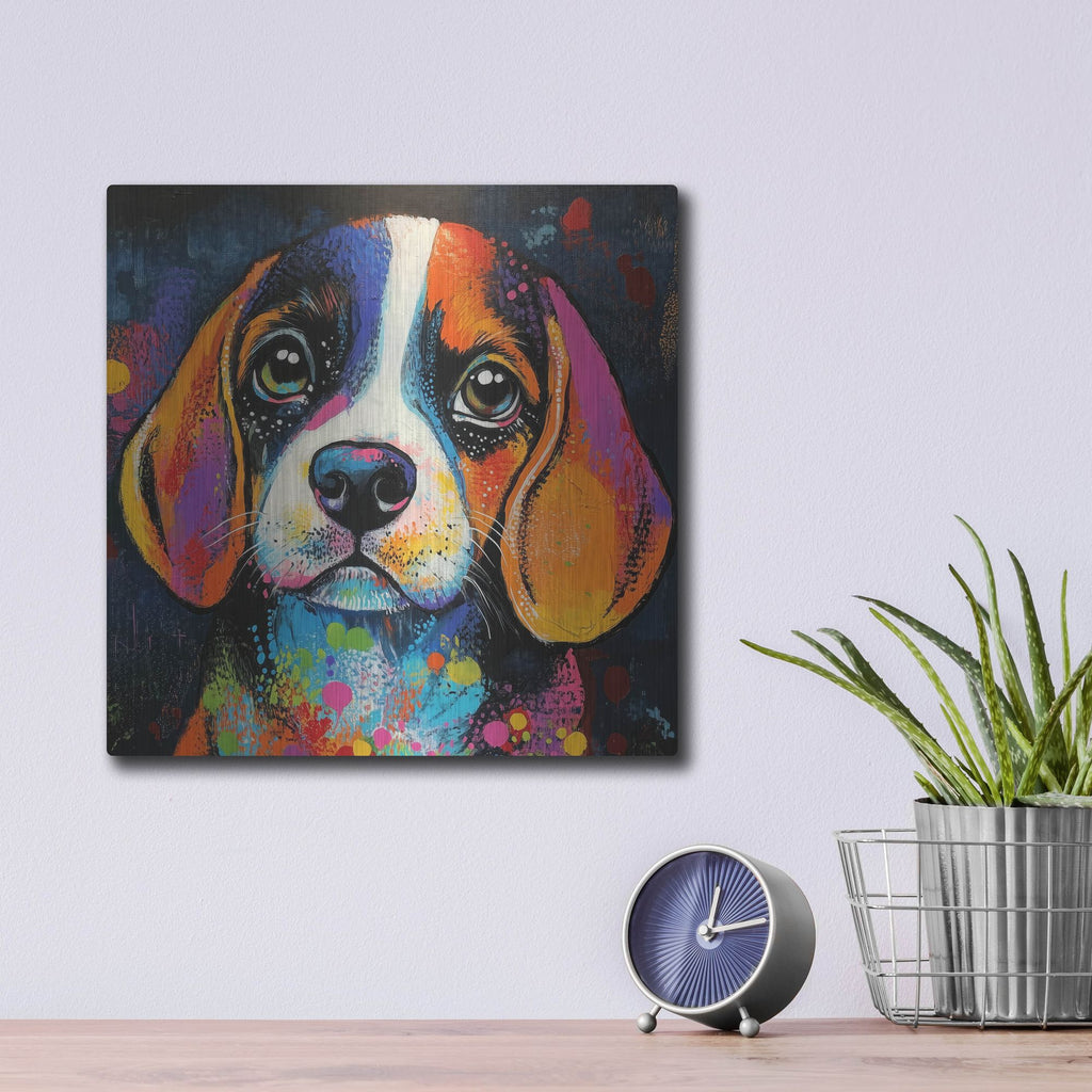 'Woof Beagle' by Rich Monet Metal Wall Art