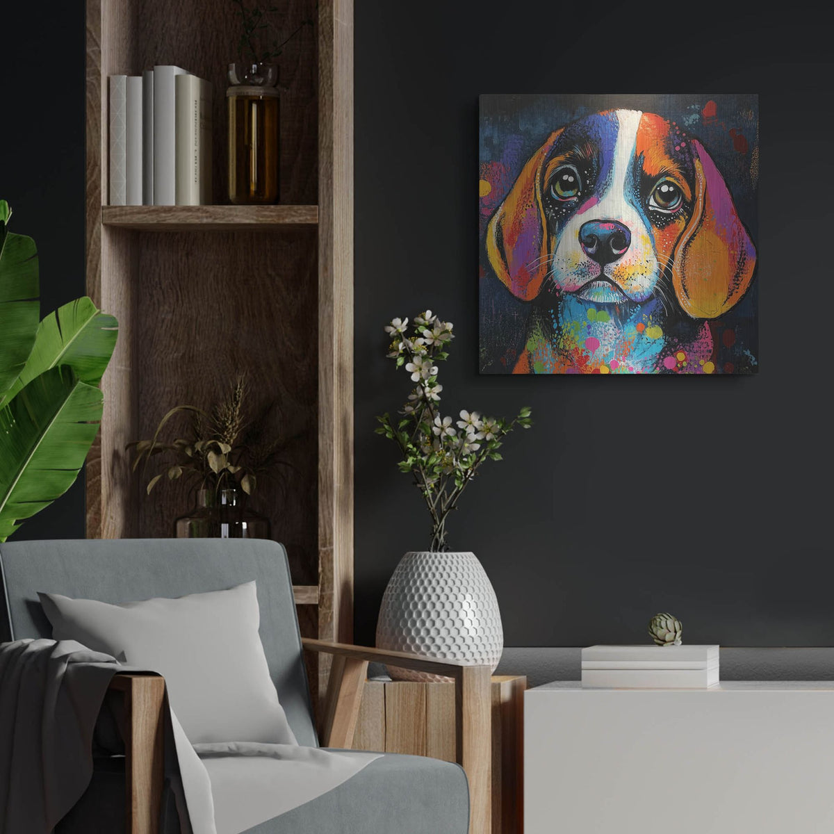 'Woof Beagle' by Rich Monet Metal Wall Art