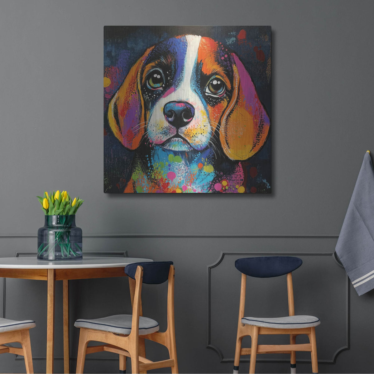 'Woof Beagle' by Rich Monet Metal Wall Art