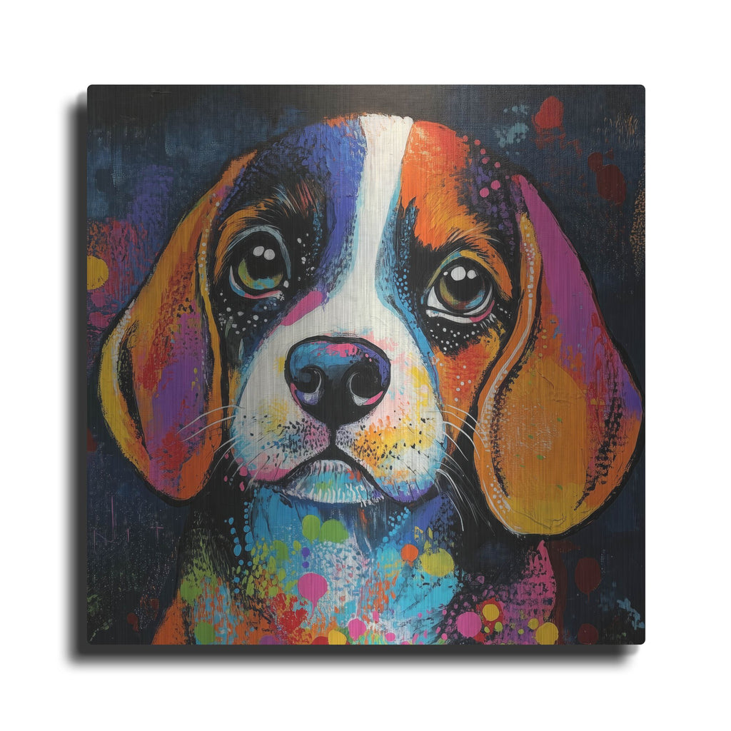 'Woof Beagle' by Rich Monet Metal Wall Art