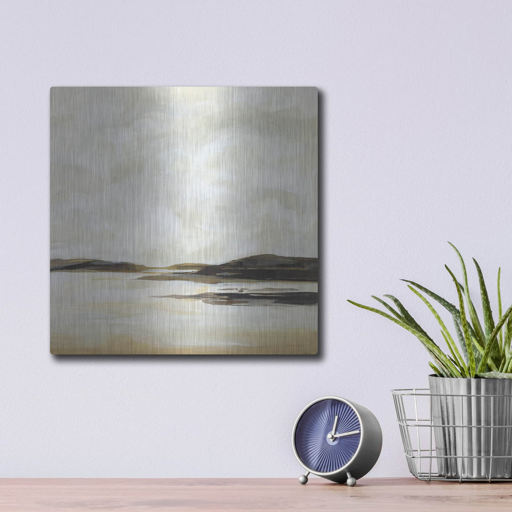 'Cloudy Coast II' by Victoria Borges – Metal Wall Art, 12x12 room view