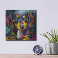 'Woof Dachshund' by Rich Monet Metal Wall Art
