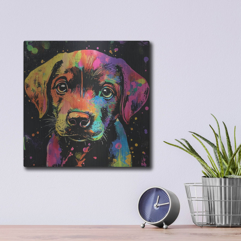'Woof Labrador Retriever' by Rich Monet Metal Wall Art