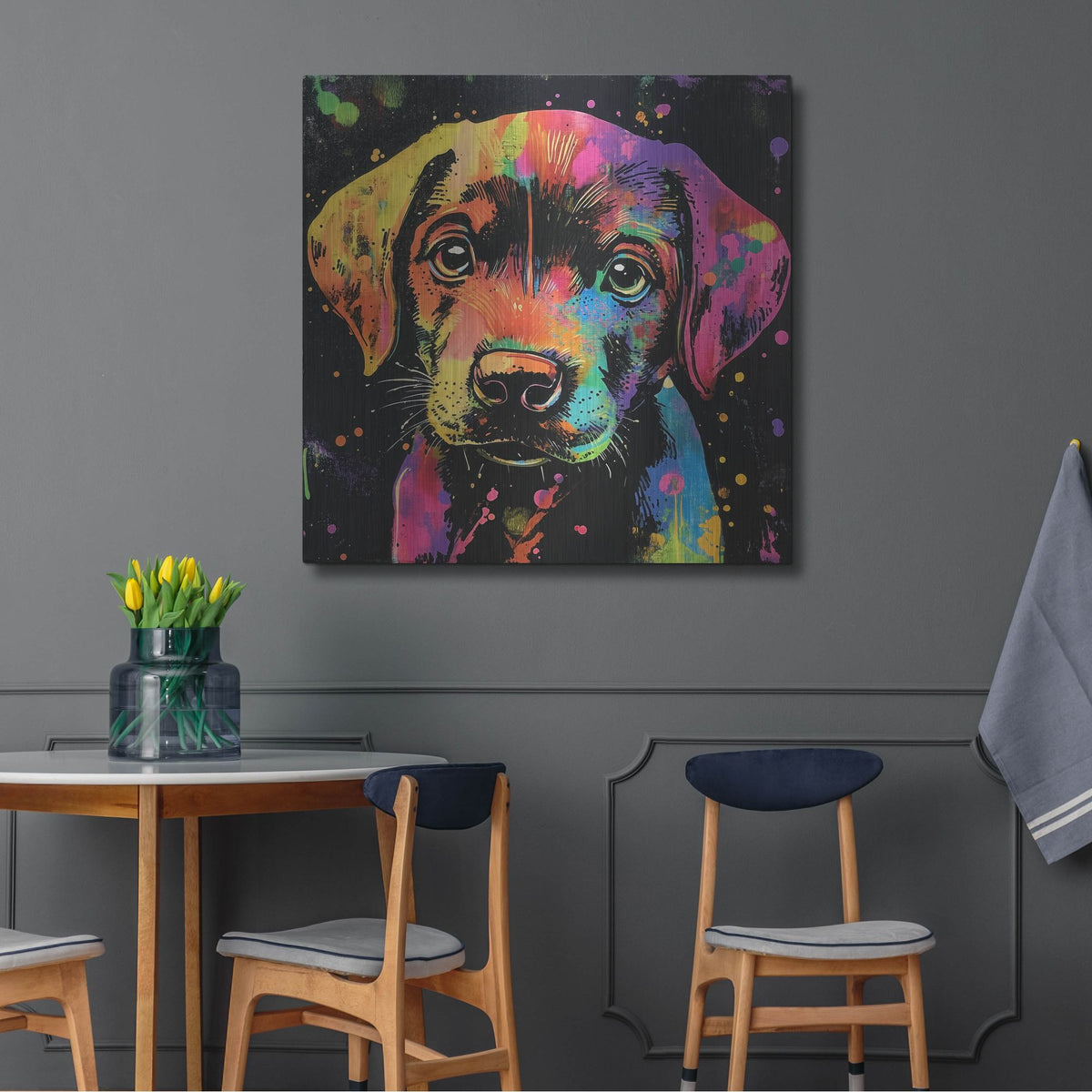 'Woof Labrador Retriever' by Rich Monet Metal Wall Art