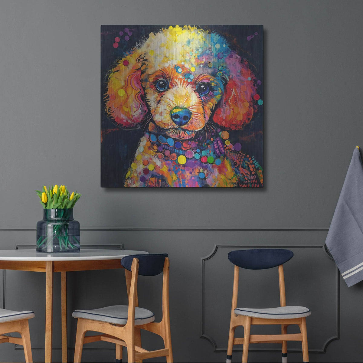 'Woof Poodle' by Rich Monet Metal Wall Art