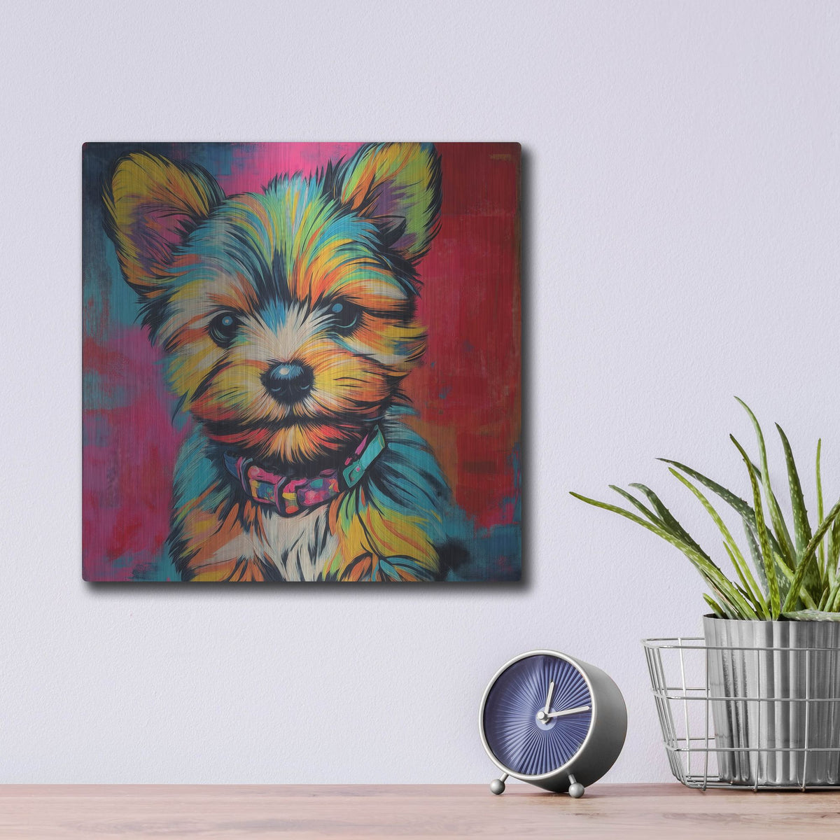 'Woof Yorkshire Terrier' by Rich Monet Metal Wall Art