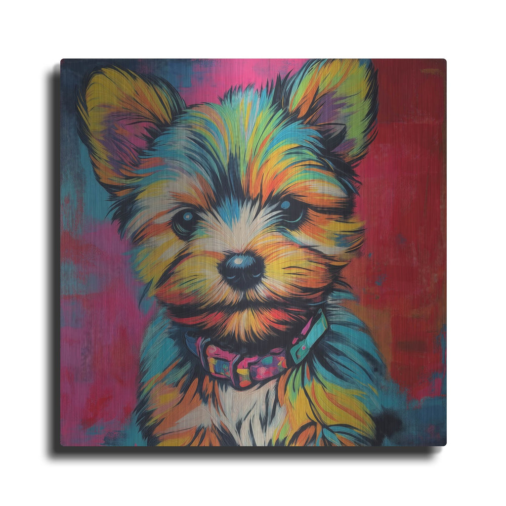 'Woof Yorkshire Terrier' by Rich Monet Metal Wall Art