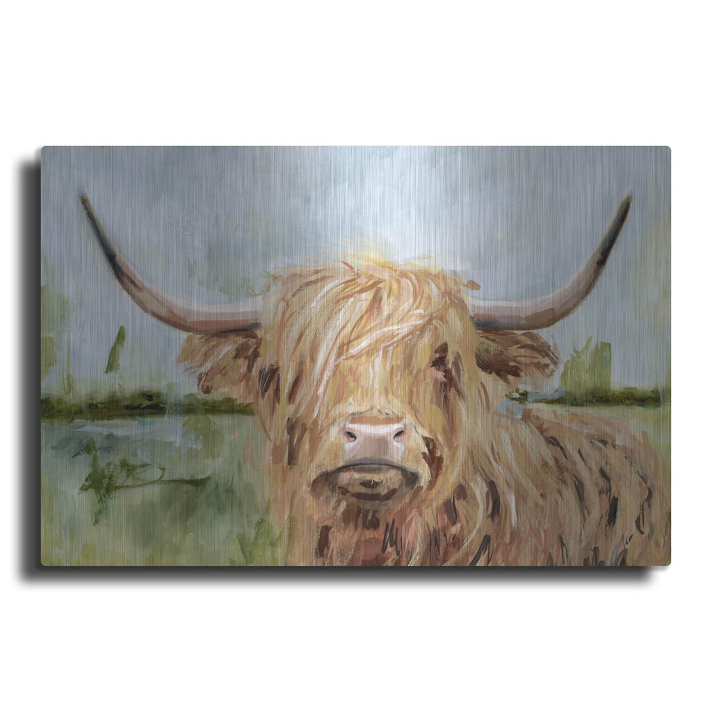 'Highland Grazer I' by Victoria Borges – Metal Wall Art