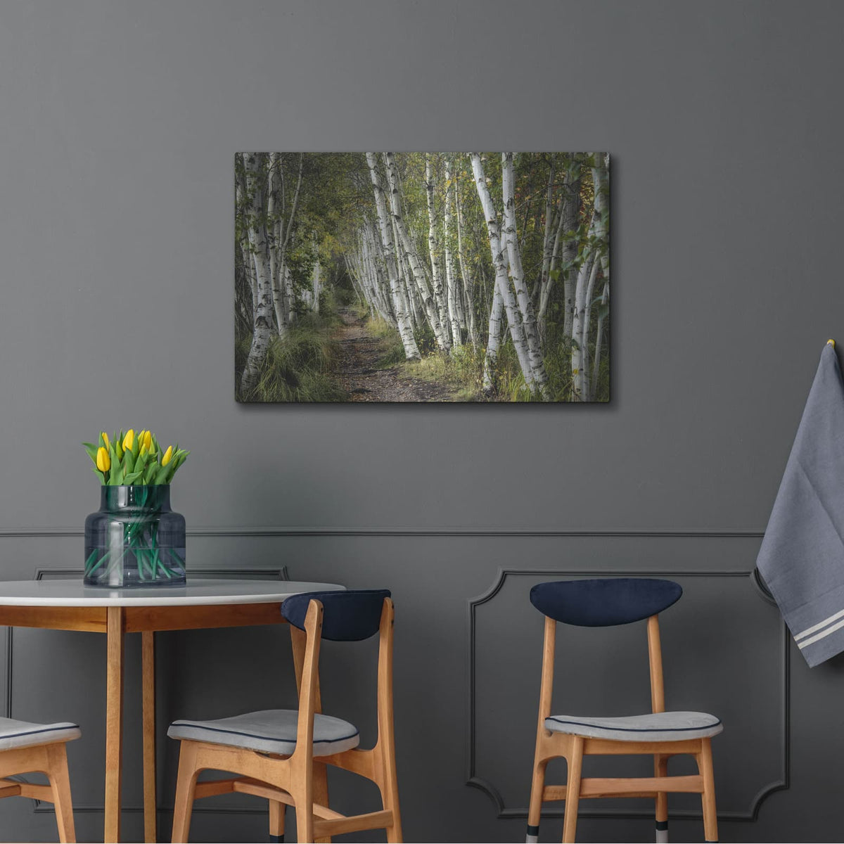 'A Walk Through The Birch Trees' by Danny Head – Metal Wall Art, 36x24 room view