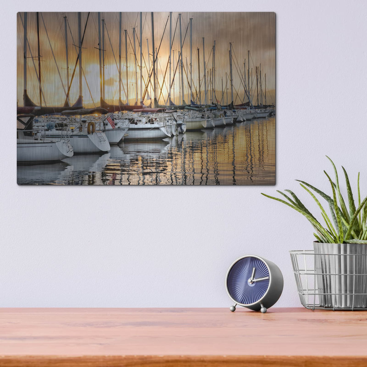 'Backlit Marina' by Danny Head – Metal Wall Art, 16x12 room view