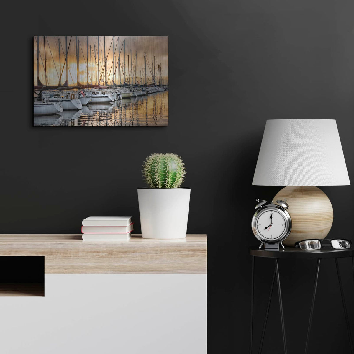 'Backlit Marina' by Danny Head – Metal Wall Art, 24x16 room view