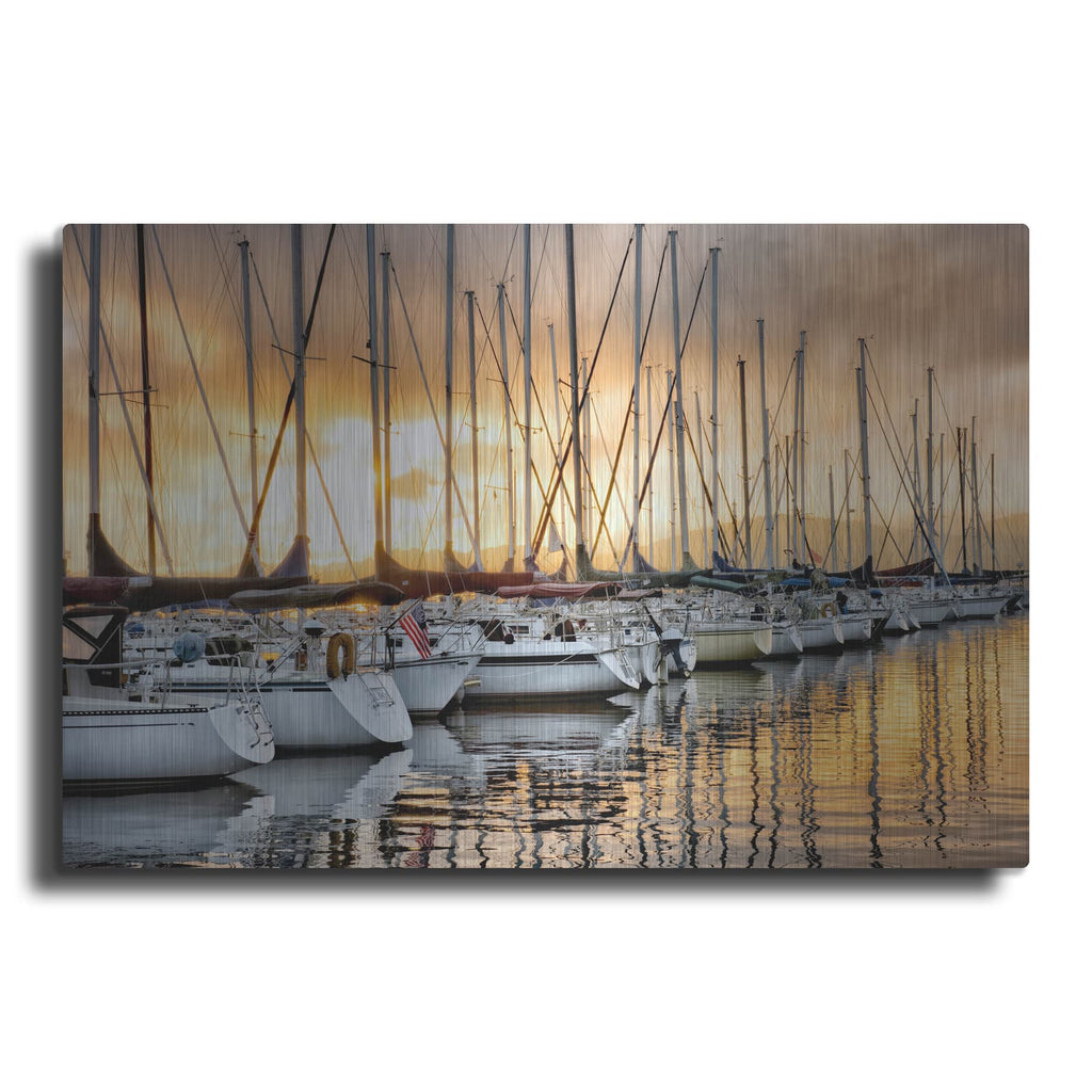 'Backlit Marina' by Danny Head – Metal Wall Art