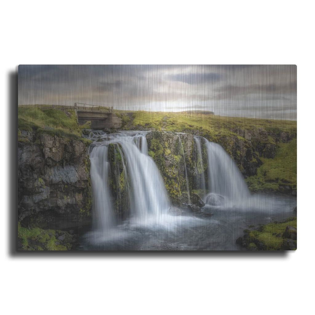 'Bridge Over Kirkjufellsfoss' by Danny Head – Metal Wall Art