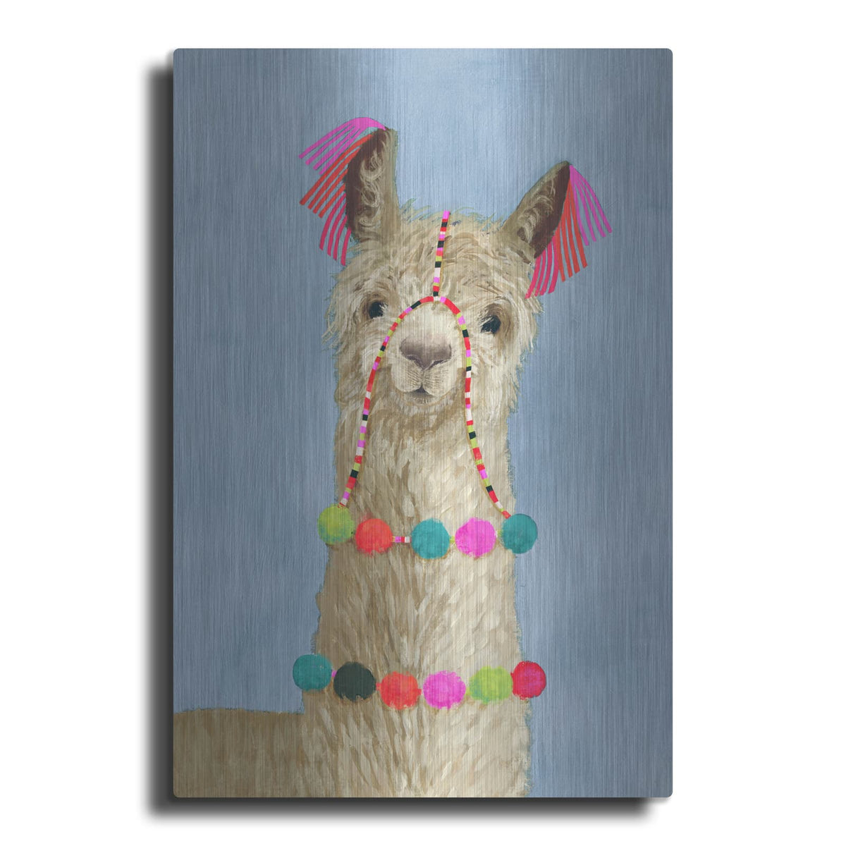 'Adorned Llama III' by Victoria Borges – Metal Wall Art