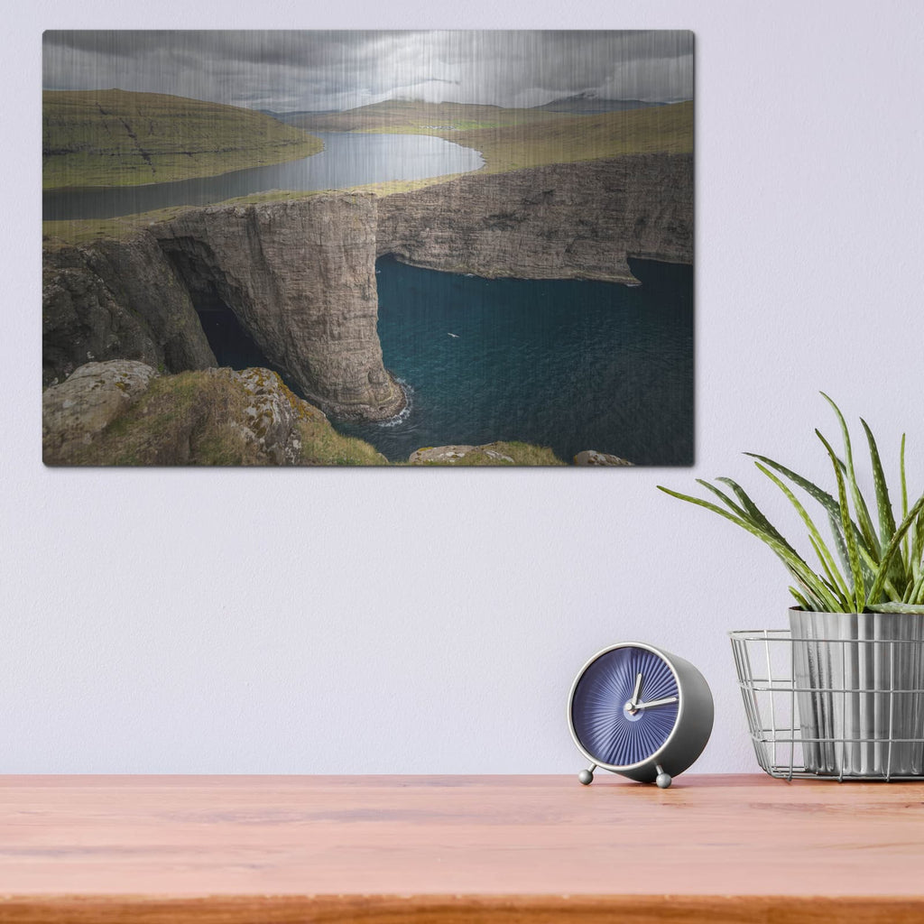 'Floating Lake' by Danny Head – Metal Wall Art, 16x12 room view