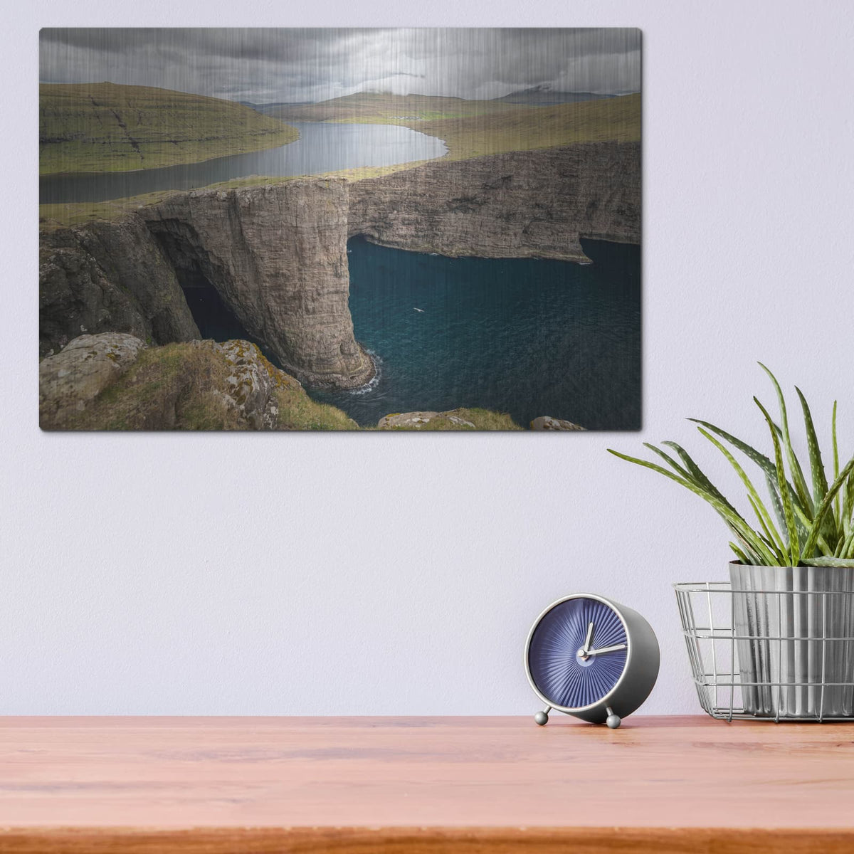 'Floating Lake' by Danny Head – Metal Wall Art, 16x12 room view
