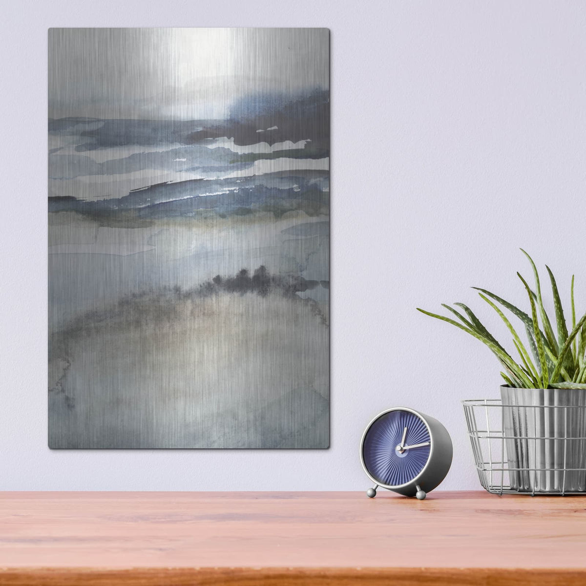 'Neutral Salt Spray II' by Victoria Borges – Metal Wall Art, 12x16 room view
