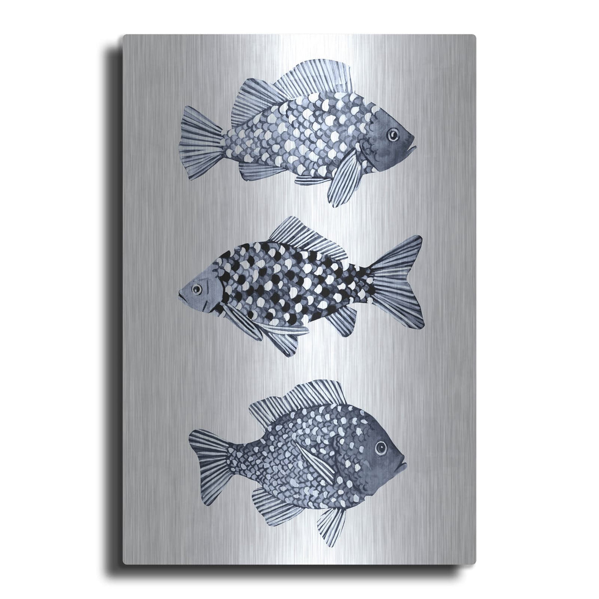 'Blue Fish 1' by Emma Scarvey – Metal Wall Art