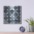 'Blue Grey Density 1' by Emma Scarvey – Metal Wall Art, 12x12 room view