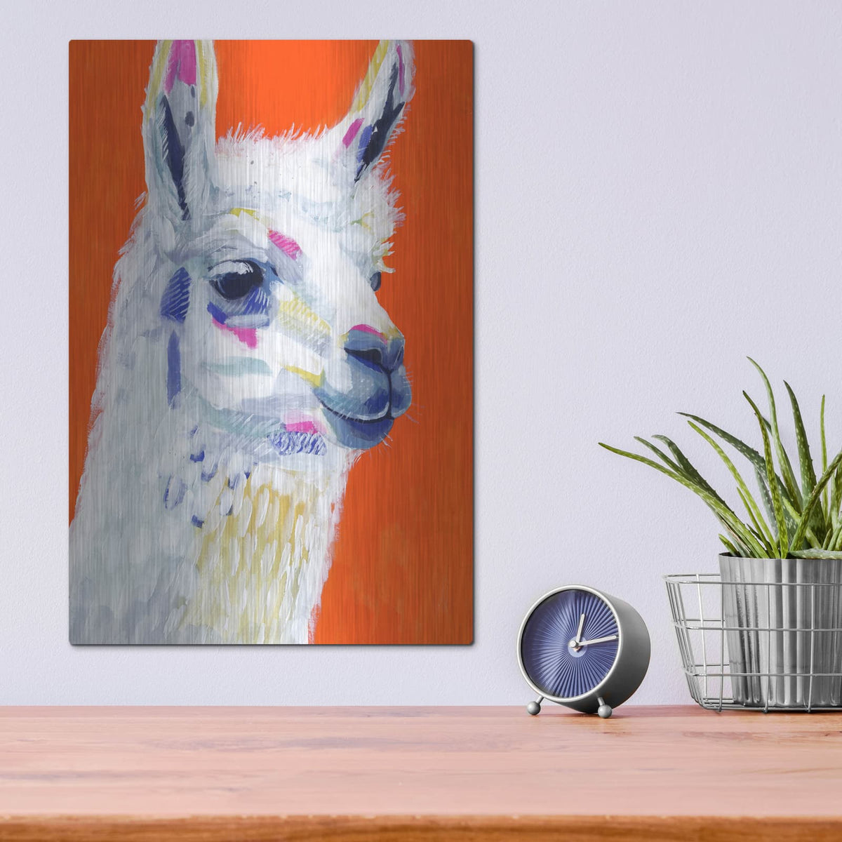 'Animal Party IV' by Victoria Borges – Metal Wall Art, 12x16 room view