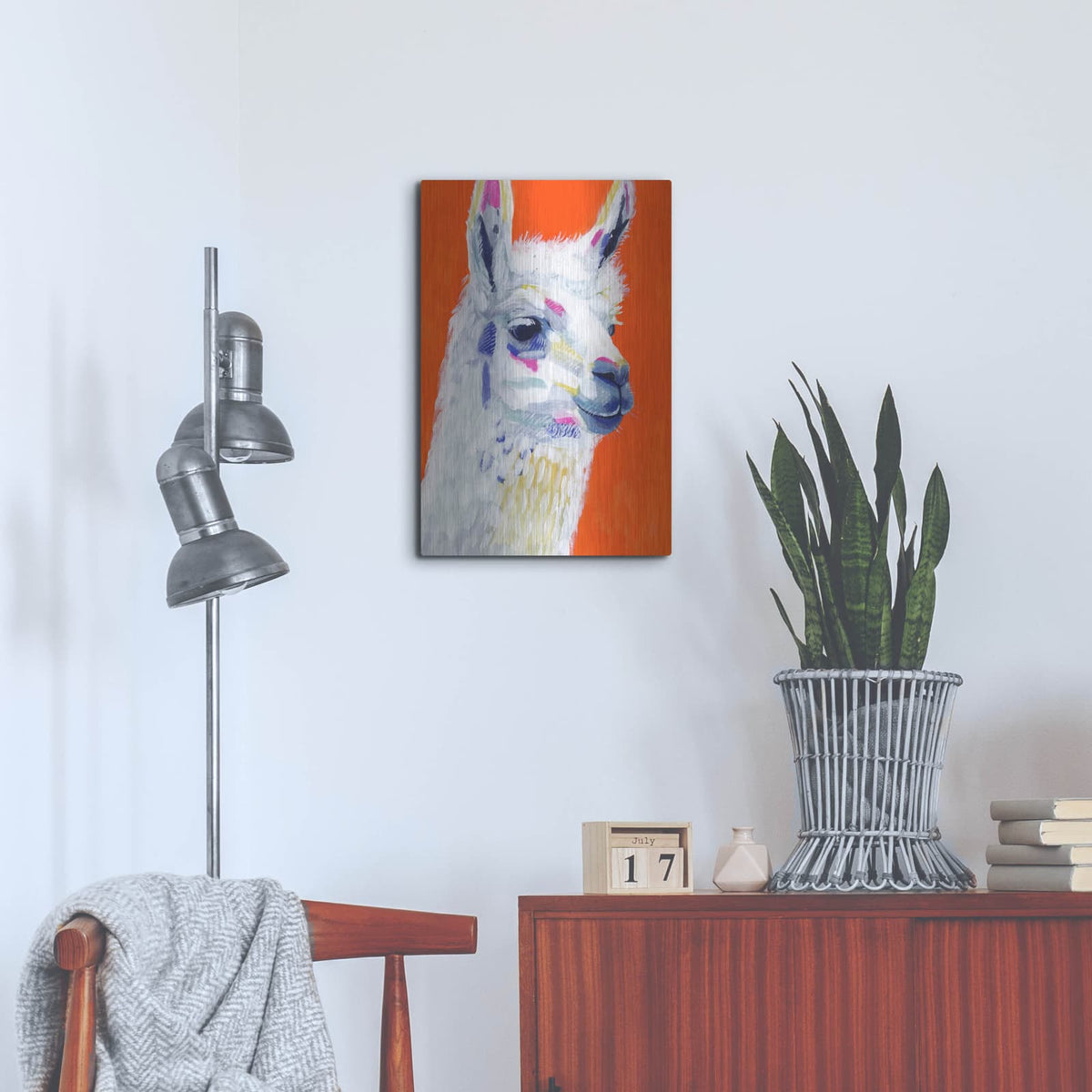 'Animal Party IV' by Victoria Borges – Metal Wall Art, 16x24 room view