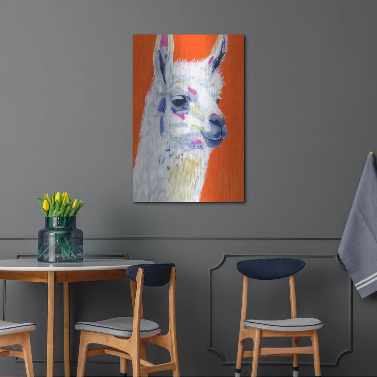 'Animal Party IV' by Victoria Borges – Metal Wall Art, 24x36 room view
