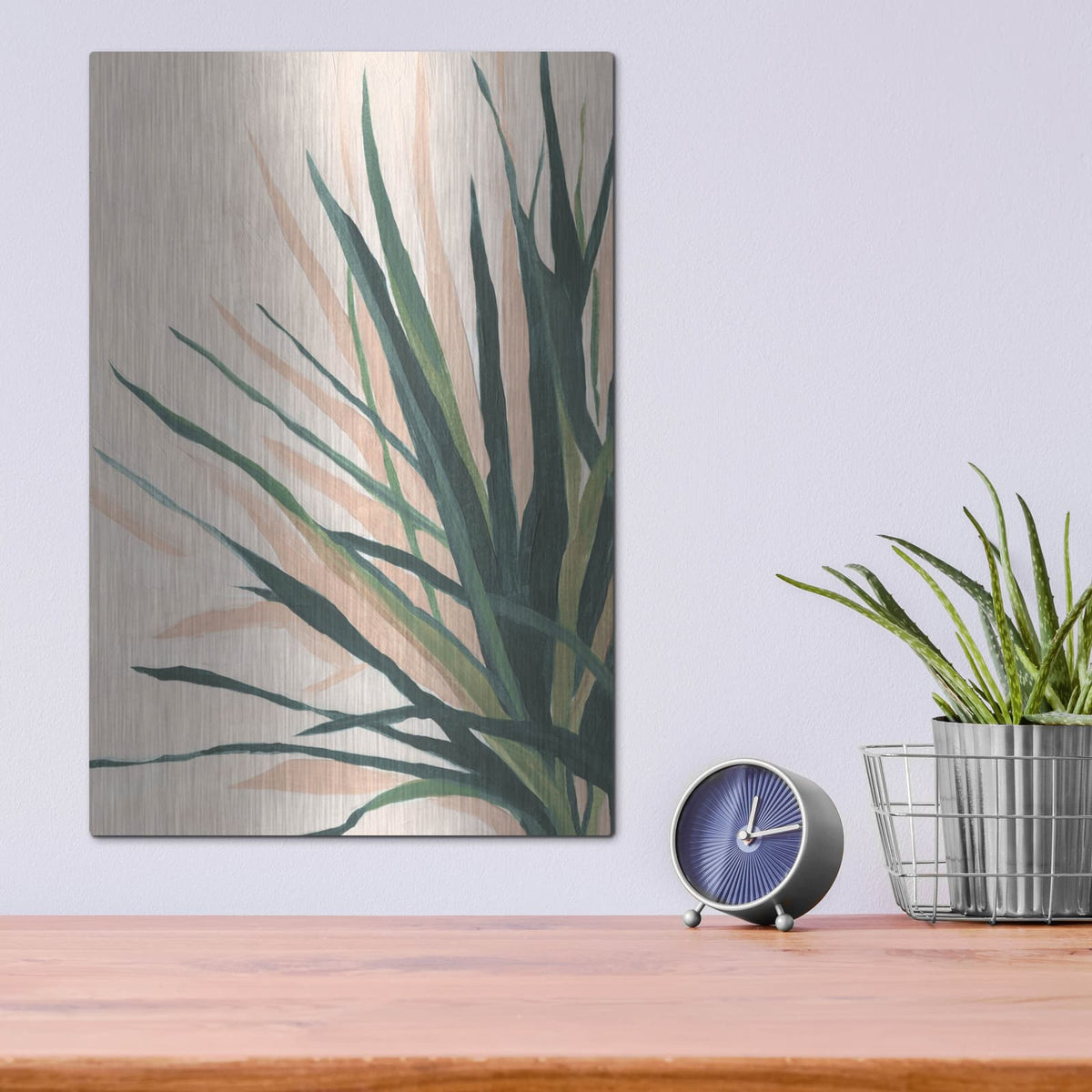 'Frond Impression 1' by Emma Scarvey – Metal Wall Art, 12x16 room view