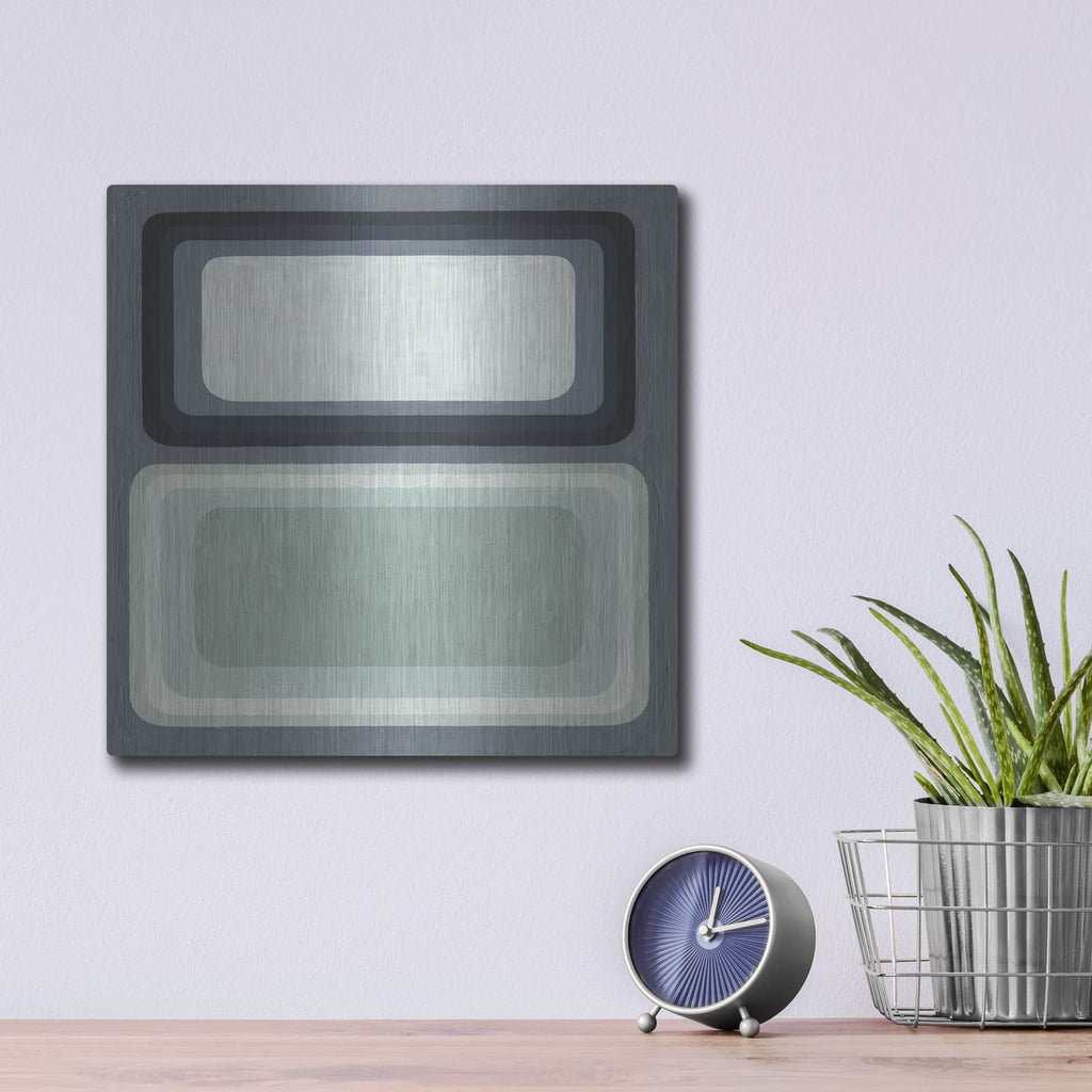 'Maritime Color Field 1' by Emma Scarvey – Metal Wall Art, 12x12 room view
