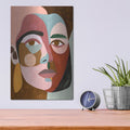 'Geo Face II' by Victoria Borges – Metal Wall Art, 12x16 room view