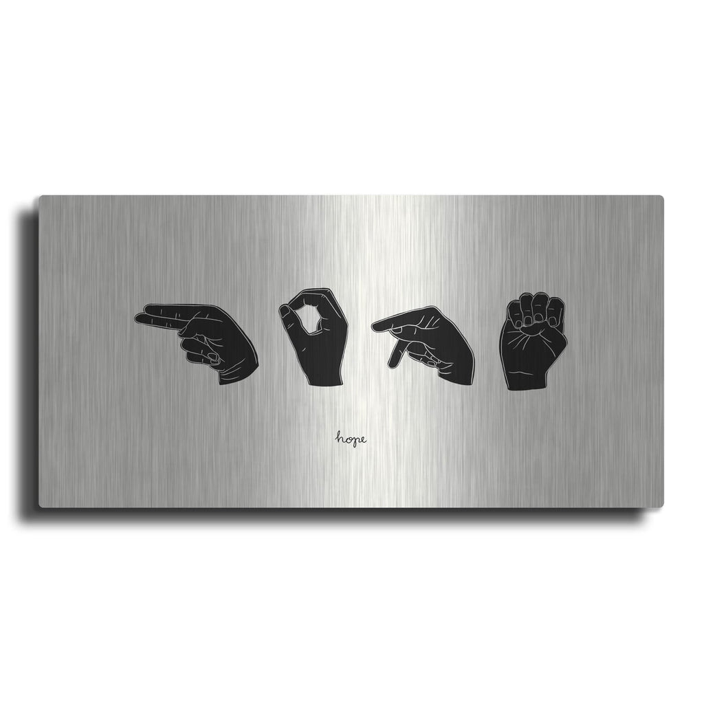 'Sign Language 2' by Emma Scarvey – Metal Wall Art